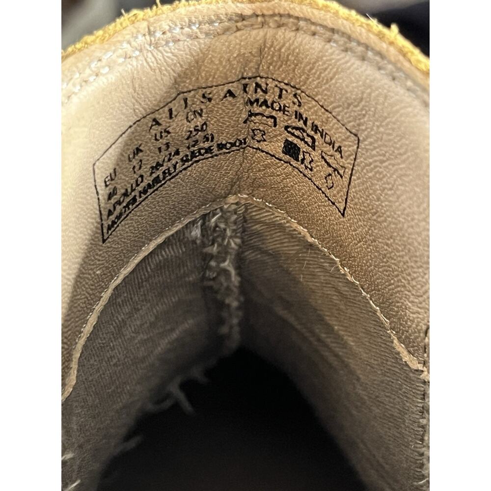 Allsaints Harley Suede Chelsea Boots Men’s Size 46 US 13 Tobacco Gold NEW Tan - Picture 12 of 13